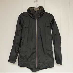 Lululemon Women's Jacket Fo Drizzle Rain Jacket Black Camo Hooded